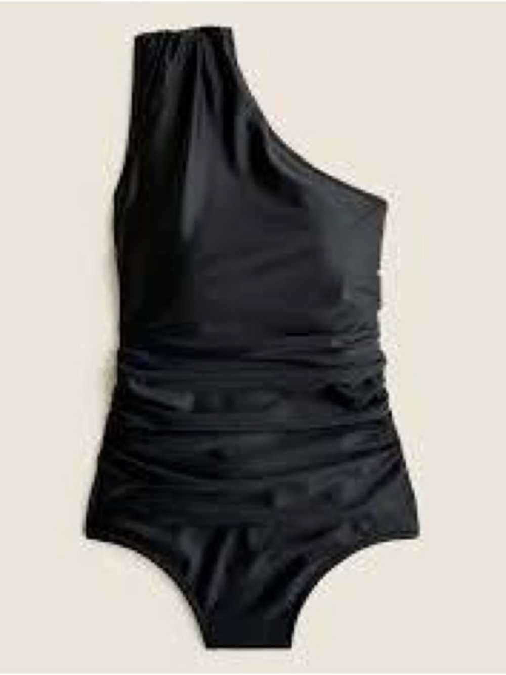 J. Crew Ruched One-Shoulder One-Piece Swimsuit